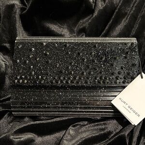 Kurt Geiger Black Sparkle Clutch